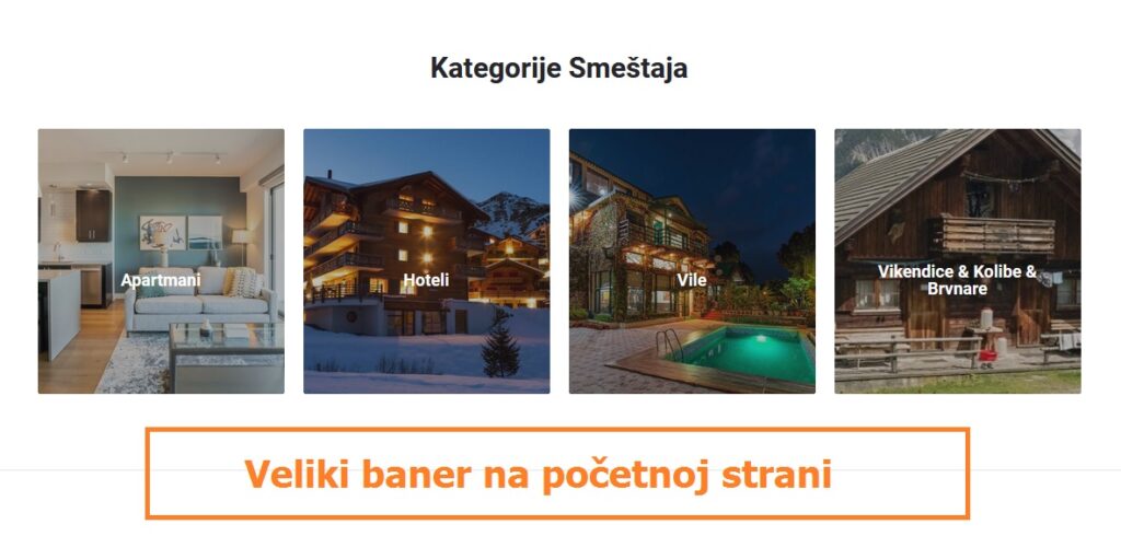 Reklamiranje Brzece Smestaj - Veliki baner - pocetna strana