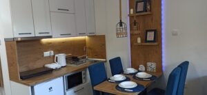 Brzece smestaj - Apartman Nina - dnevna soba sto i kuhinja
