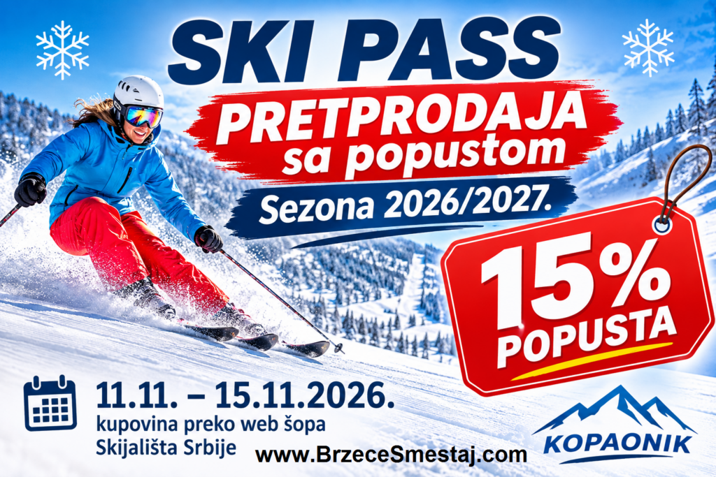 SKI PASS pretprodaja sa popustom – Sezona 2026/2027.